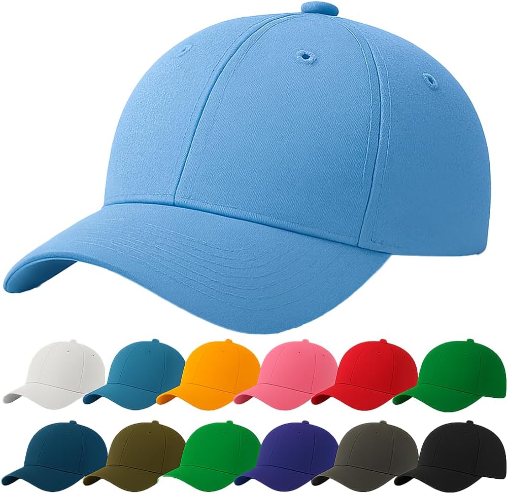 Cappellino Da Baseball In Cotone ANDICEQY – Visiera Parasole Regolabile – Unisex, Colore Blu Marino, Taglia 6 3/8