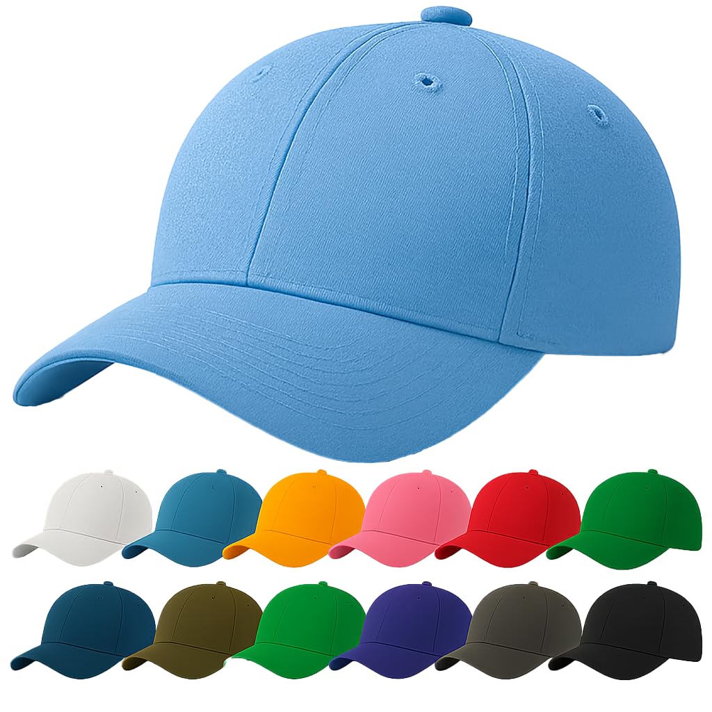 4sold Baseball Cap Baumwolle, Unisex Baseballkappe Herren Damen, Verstellbar Einheitsgröße, Sonnenmütze, Leicht & Atmungsaktiv, Sport Freizeit Outdoor