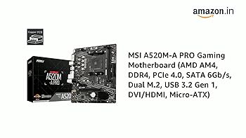 Amazon.in: Buy MSI A520M-A PRO Gaming Online at Low Prices in