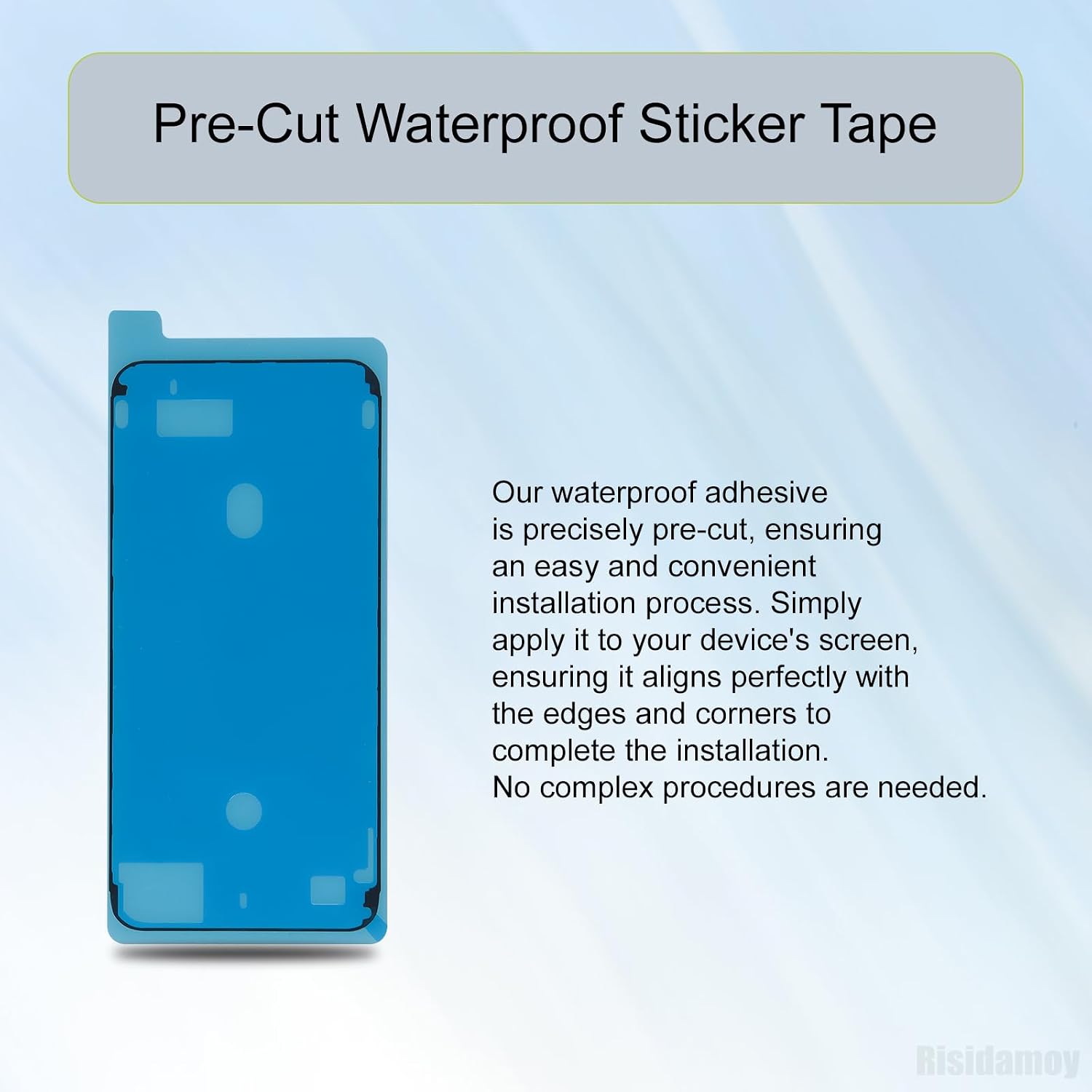 5 PCS for iPhone 13 MINI Waterproof Pre-Cut Adhesive Sticker image 2