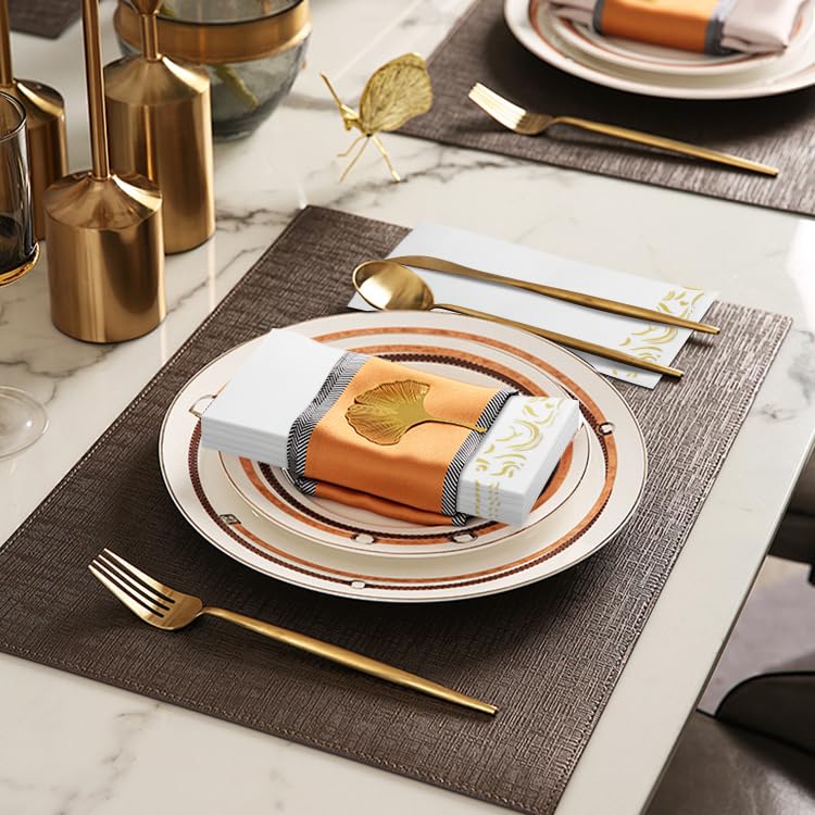 Serviettes en papier jetables pour salle de bain cuisine mariage et décoration de table - 6