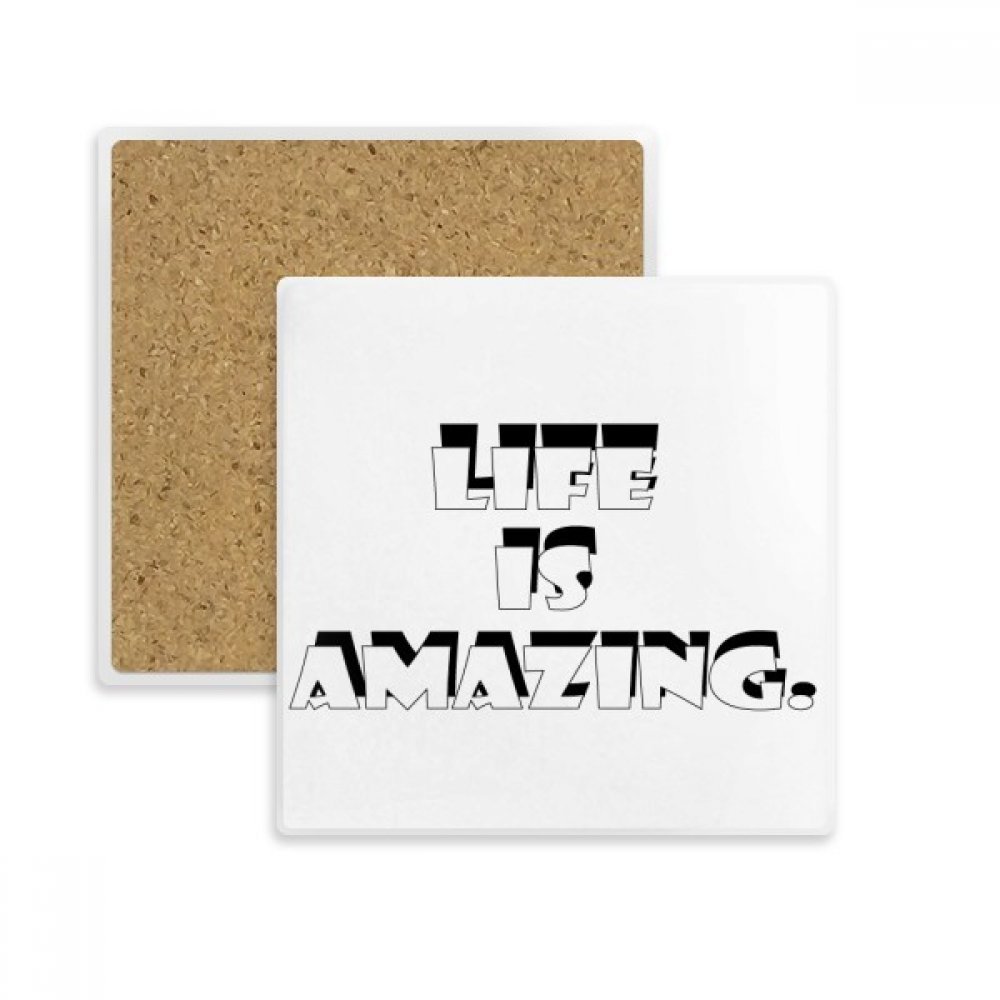 Coaster dessous de verre en pierre absorbante multicolore pour tasse DIYthinker
