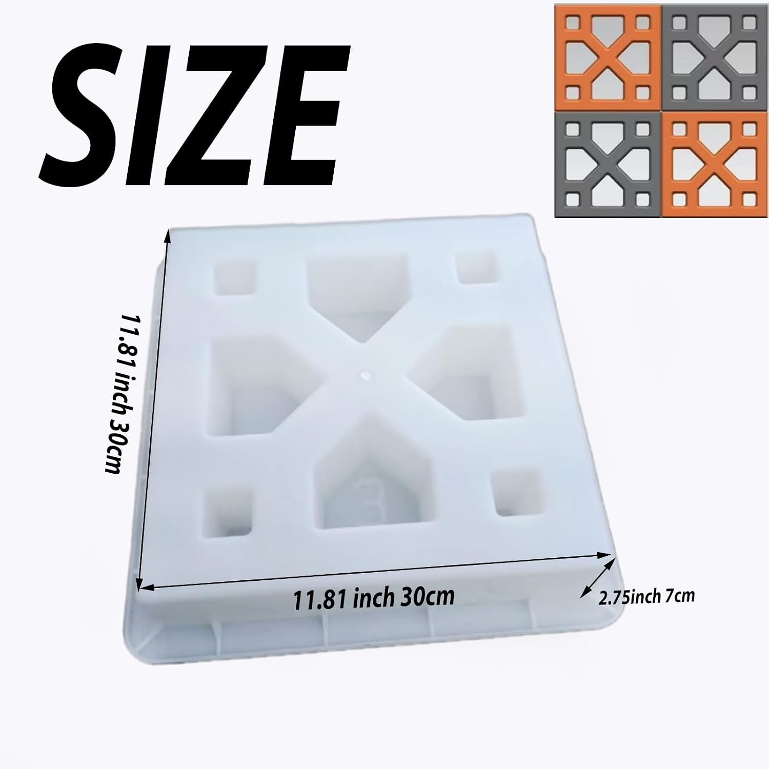 Concrete Hollow Brick Mold,Concrete Wall Block Molds,Easy Demolding Concrete Molds,Lightweight Reusable Cement Block Molding for Construction,Landscaping and Road Projects(Brick-A1)