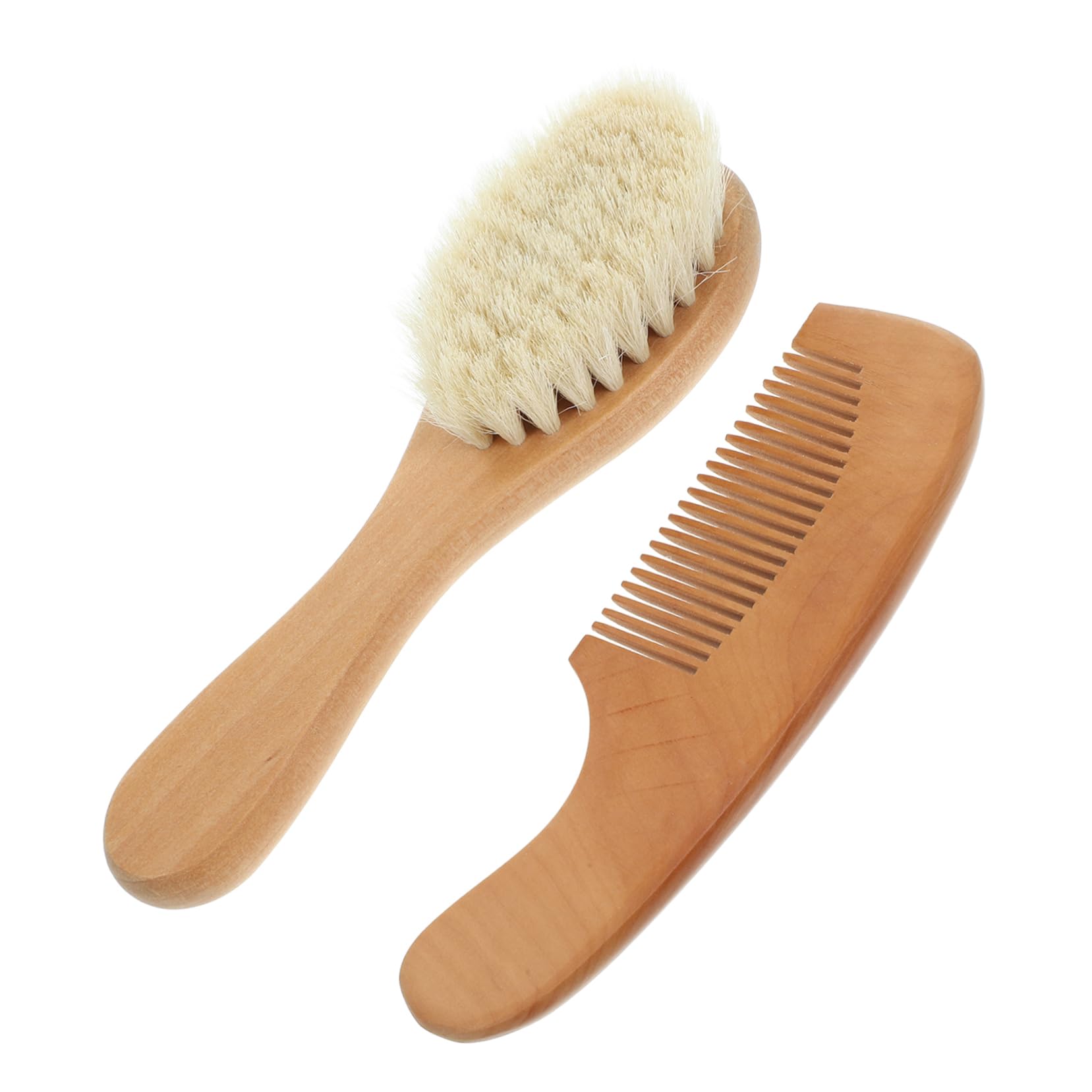 Gogogmee Wooden Comb and Brush Set Scalp Massage Toys Bath Shower Brush for Boys and Girls