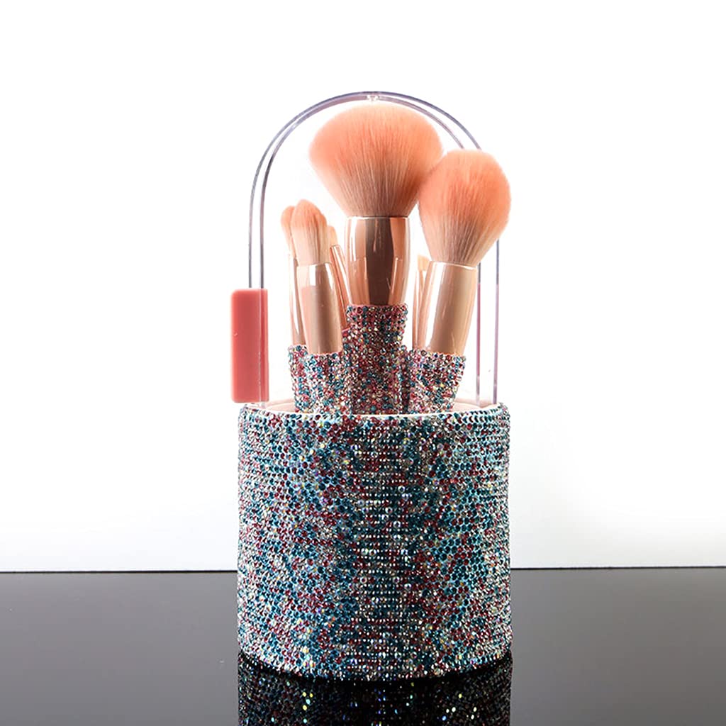 Juego de 8 brochas de maquillaje sintéticas para polvos correctores de sombras de ojos