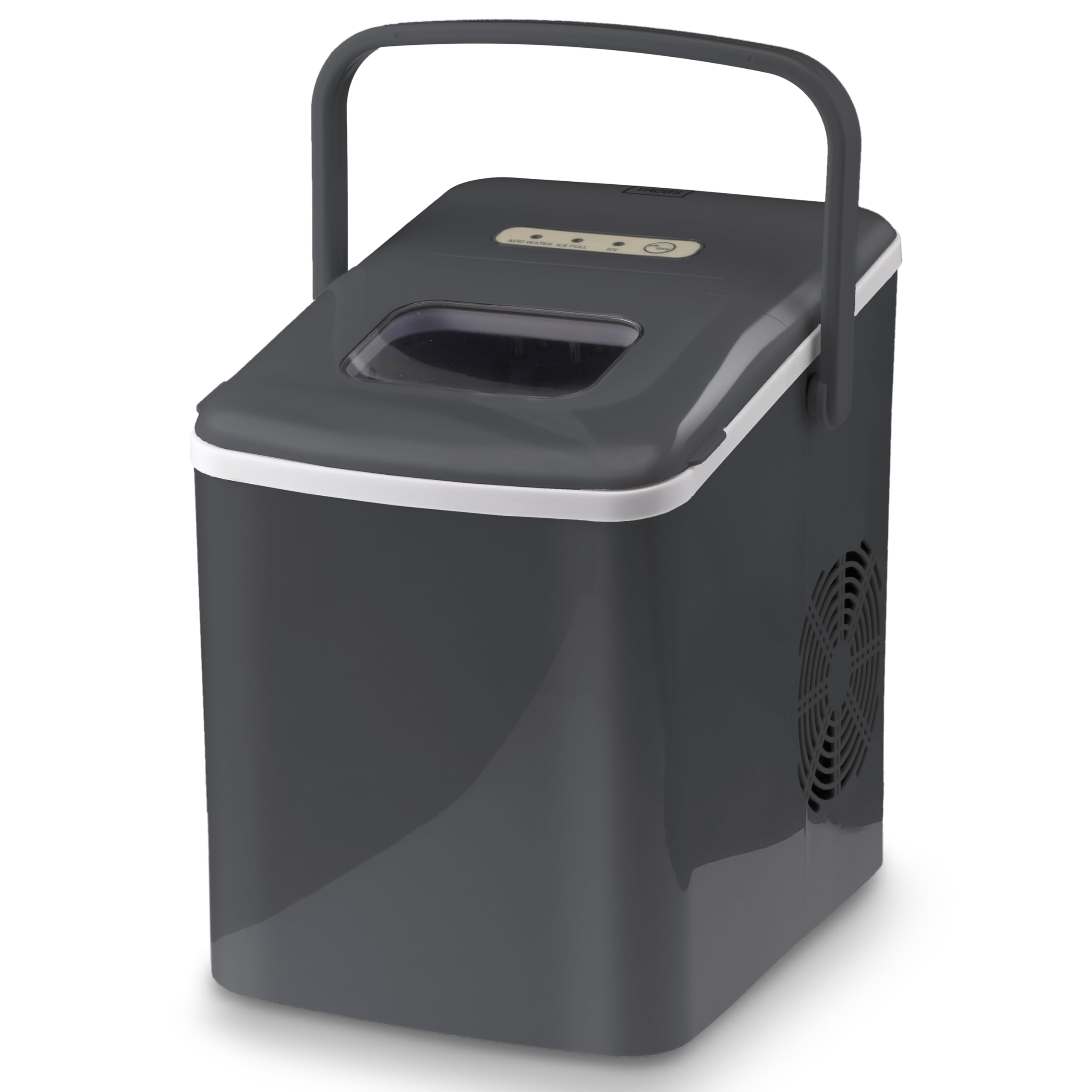 Trebs 99363 - Máquina para hacer cubitos de hielo, 12 kg en 24 horas, depósito de agua de 2 litros, 9 cubitos de hielo por ciclo, apagado automático, accesorios, color negro