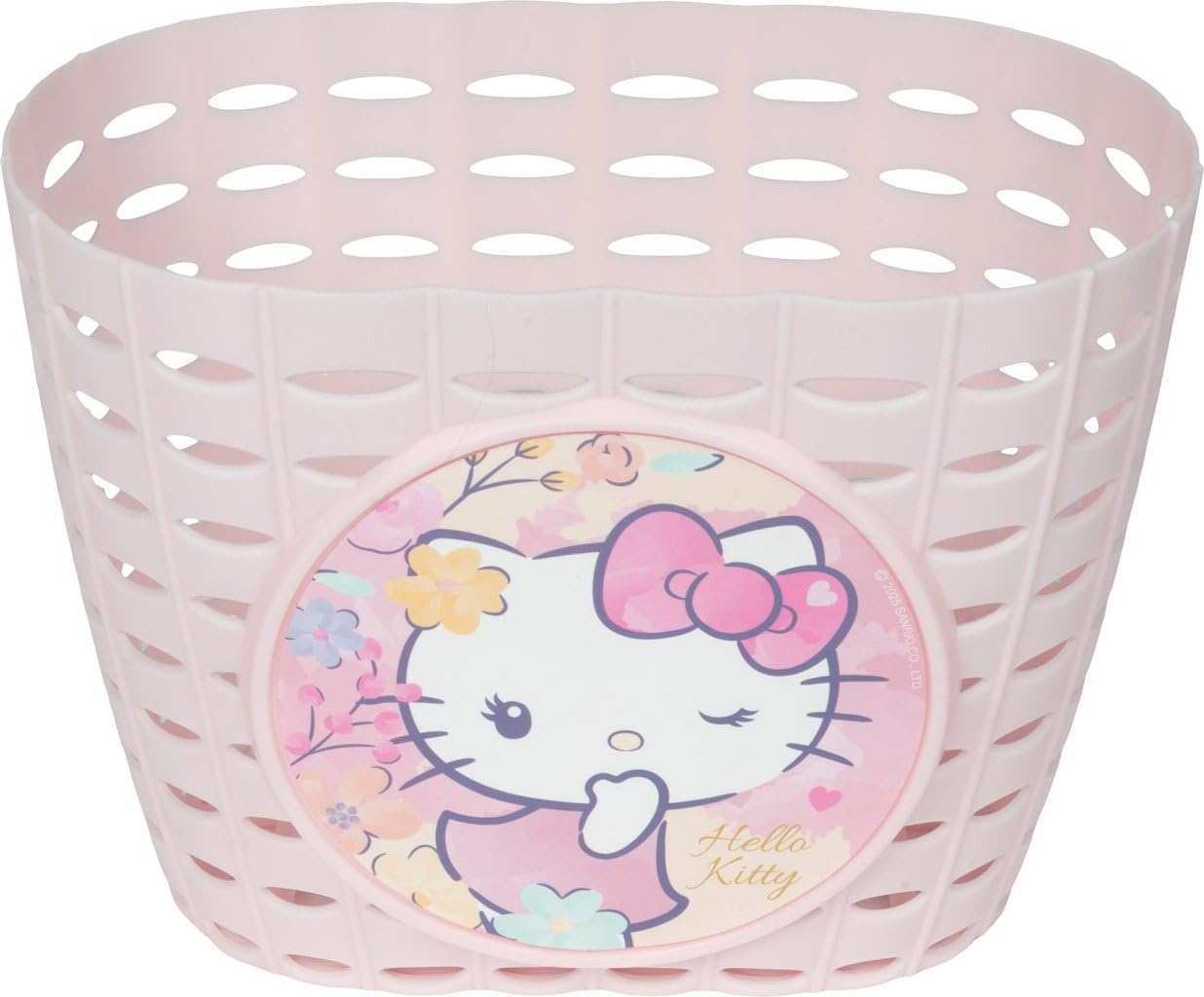 Cestino Bici Hello Kitty Anteriore Universale - Cestino Bicicletta Bambini Rosa, Portaoggetti Bici in Plastica Resistente, Facile Montaggio e Leggero