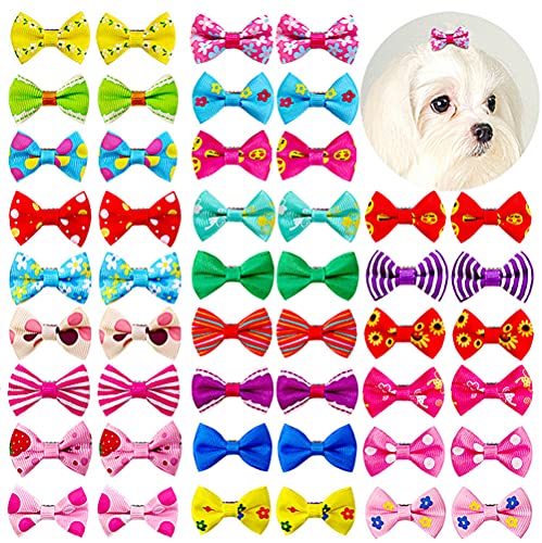 50 Pcs Puppy Cat Dog Hair Clips Pet Hair Barrettes Hair Pins Multicolor Dog Topknot Bows Dog Grooming Bows Pet Supplies… - Image 6