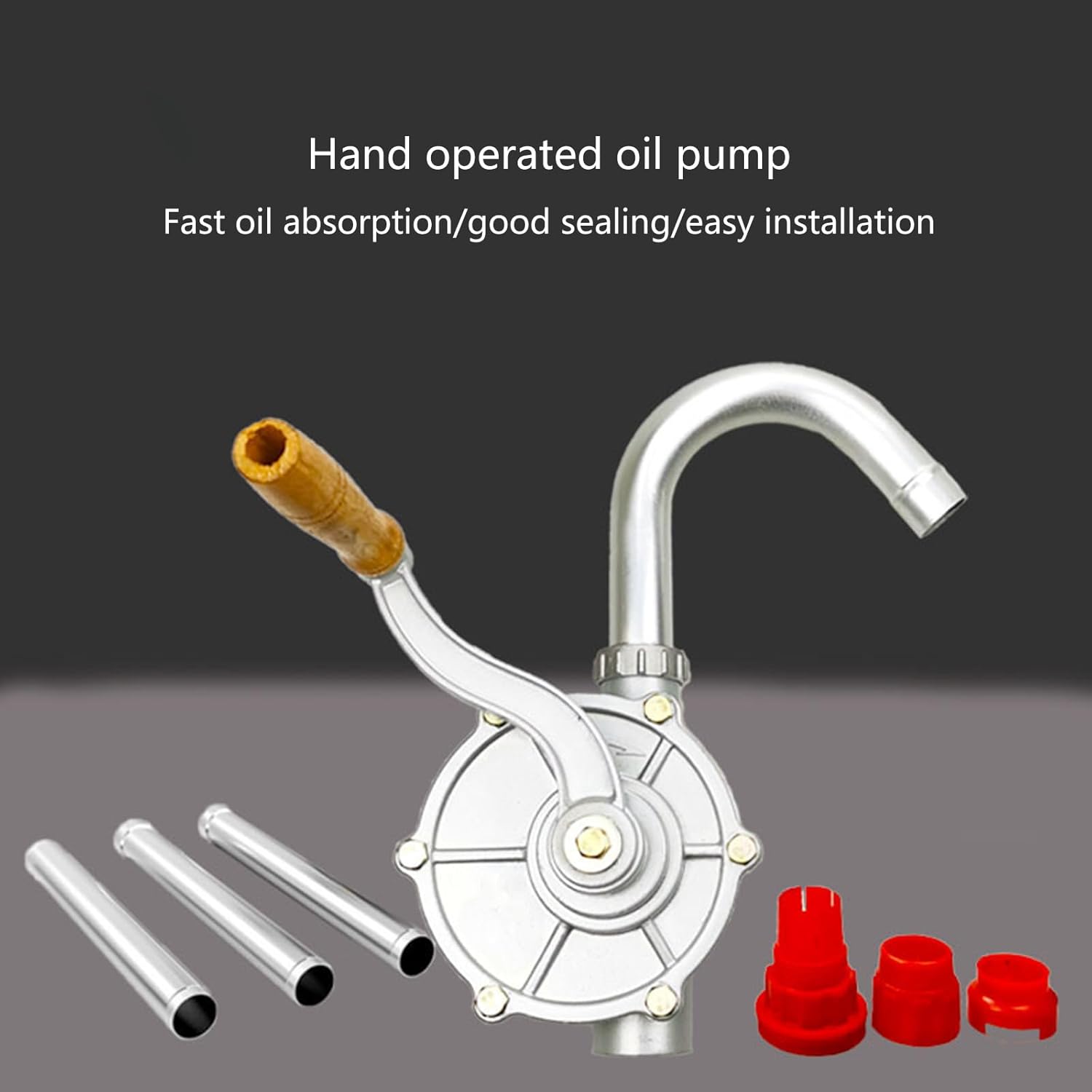 8 GPM Aluminum Hand Oil Pump,Rotary Barrel Pump,Rotary Hand Oil Transfer Pump for Diesel, kerosene, engine oil, hydraulic oil, gear oil, etc