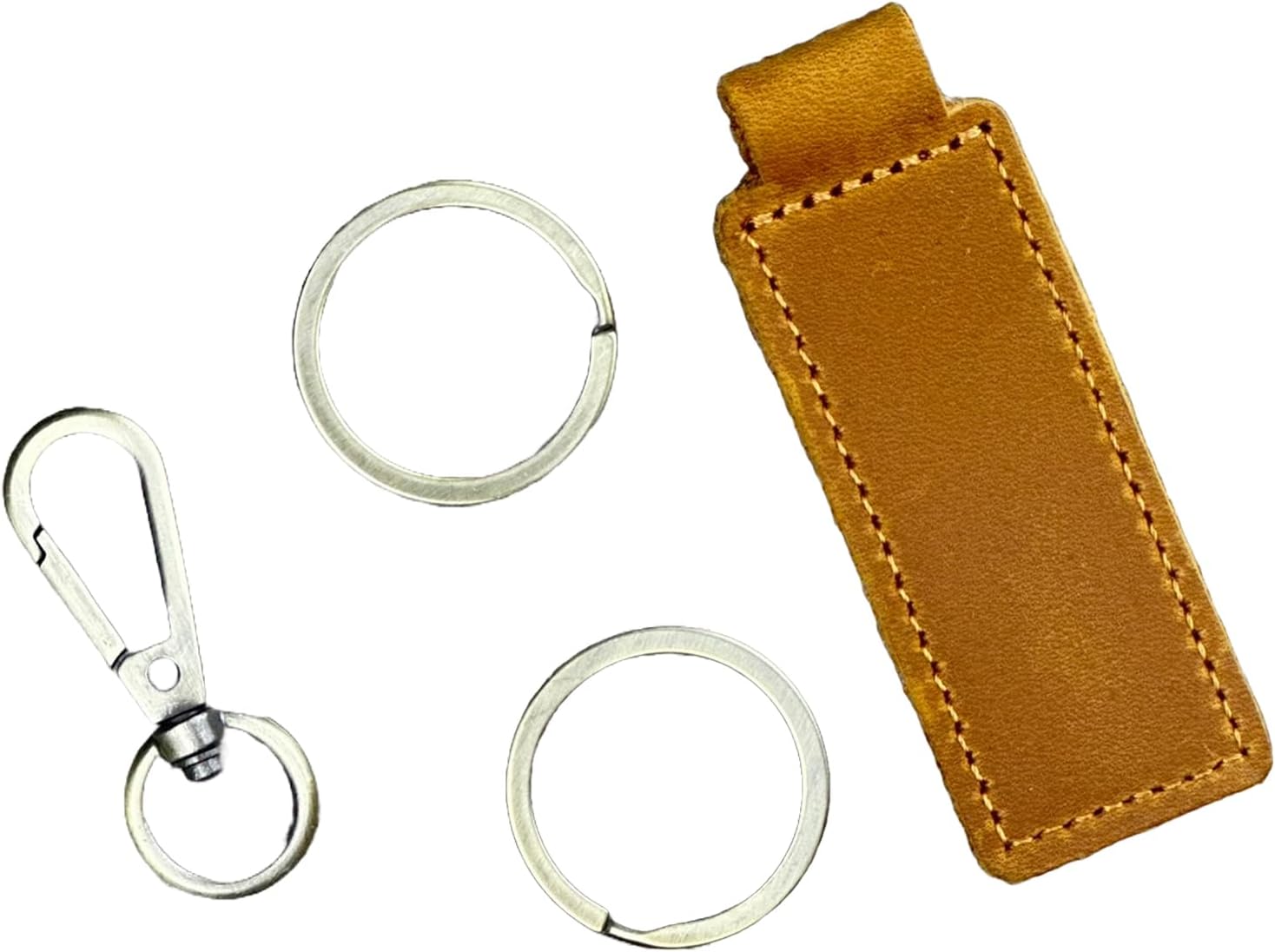 Personalized Leather Keychain Custom Engraved Key Ring Handmade Leather Key Holder Monogram Initials Car Keychain for Men Women Unique Engraved Gift Idea Custom Name Key Ring - Image 6