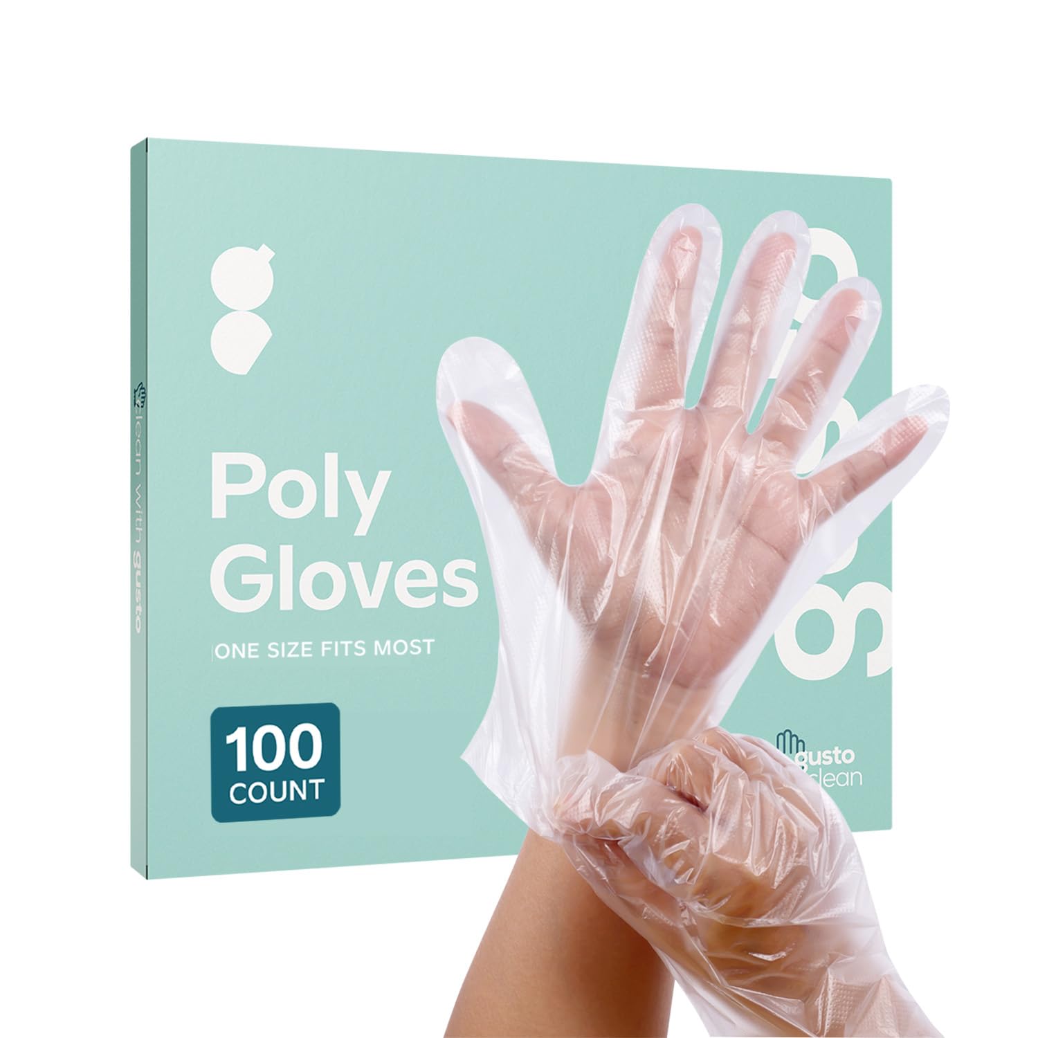 Comfy Package Disposable Poly Plastic Hand Gloves - [100 Count] Food Handling & Serving - Latex & Powder Free - One-Size-Fits-Most