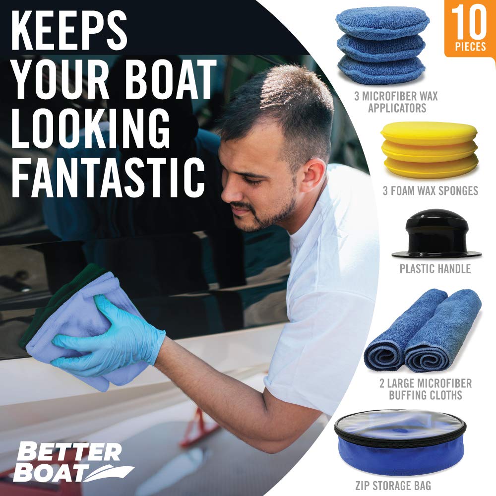 Almohadilla aplicadora de cera de microfibra de espuma suave, almohadillas aplicadoras de cera automática, esponjas de pulido a mano y juego de encerado de tela, paquete a granel, pulido de detalles, | Juego de encerado y detallado a granel para barcos y
