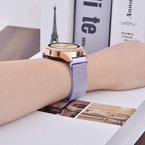 Miniatura 6 de Stan Lee Correa de reloj compatible con Samsung Galaxy Watch 1.654 in/Active2 1.732 in 1.575 in 0.787 in correa de reloj de malla magnética de acero