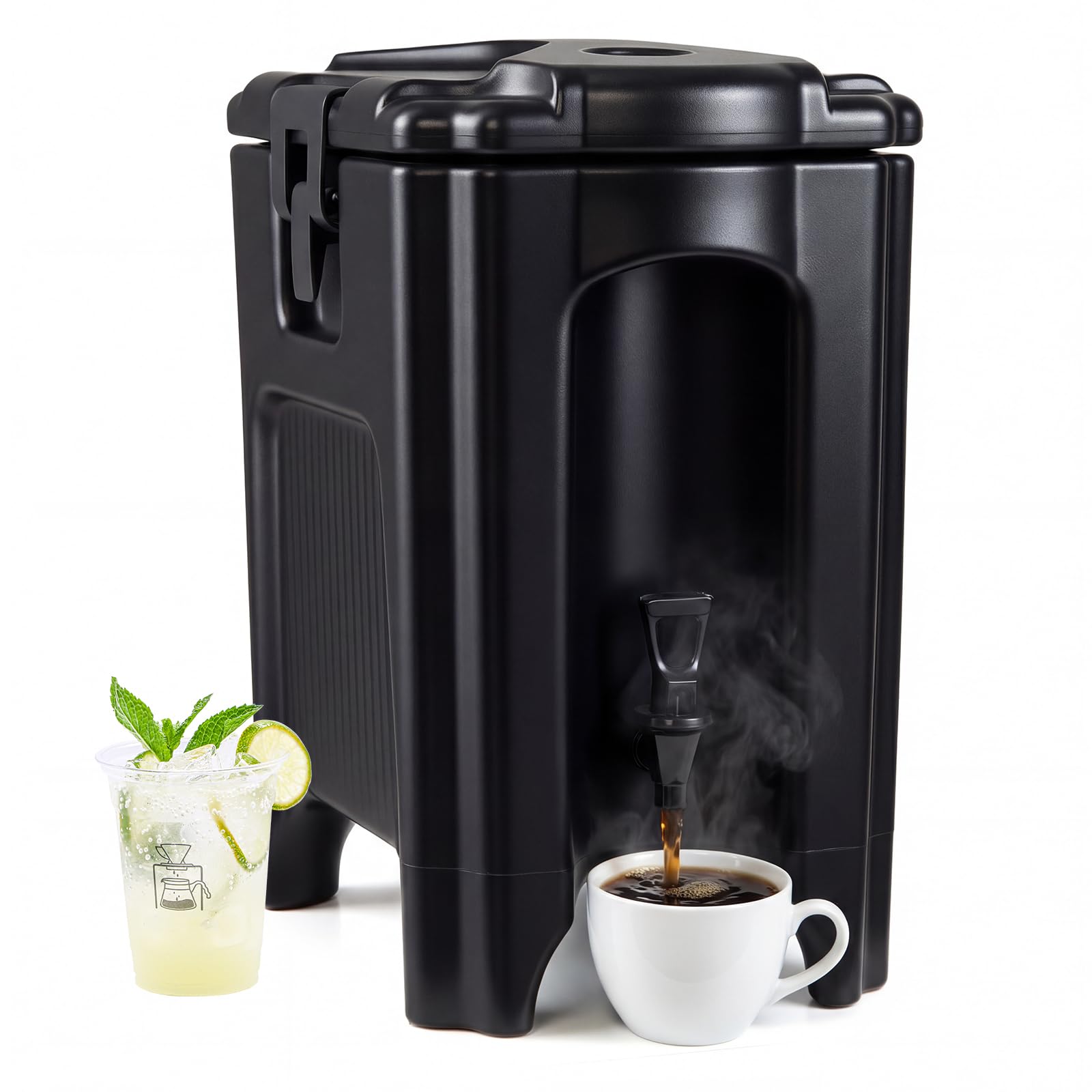 COSTWAY Distributore di Bevande Isolato da 16,5 L, Contenitore Isotermico per Distribuzione Bevande Calde e Fredde con Rubinetto e Maniglia, per Tè, Caffè e Acqua, per Bar, Buffet e Festa