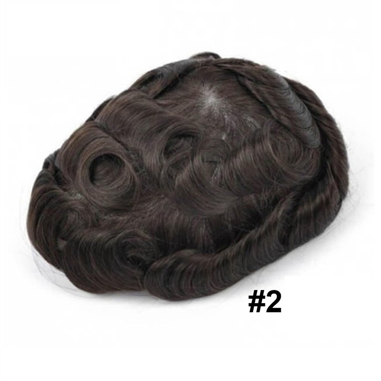 Peluca de Pelo Tupé for hombres Prótesis de cabello humano Frontal y parte superior de encaje francés con perímetro de piel fina de PU Hombres Tupé Unidad de sistema de reemplazo de cabello indio natu