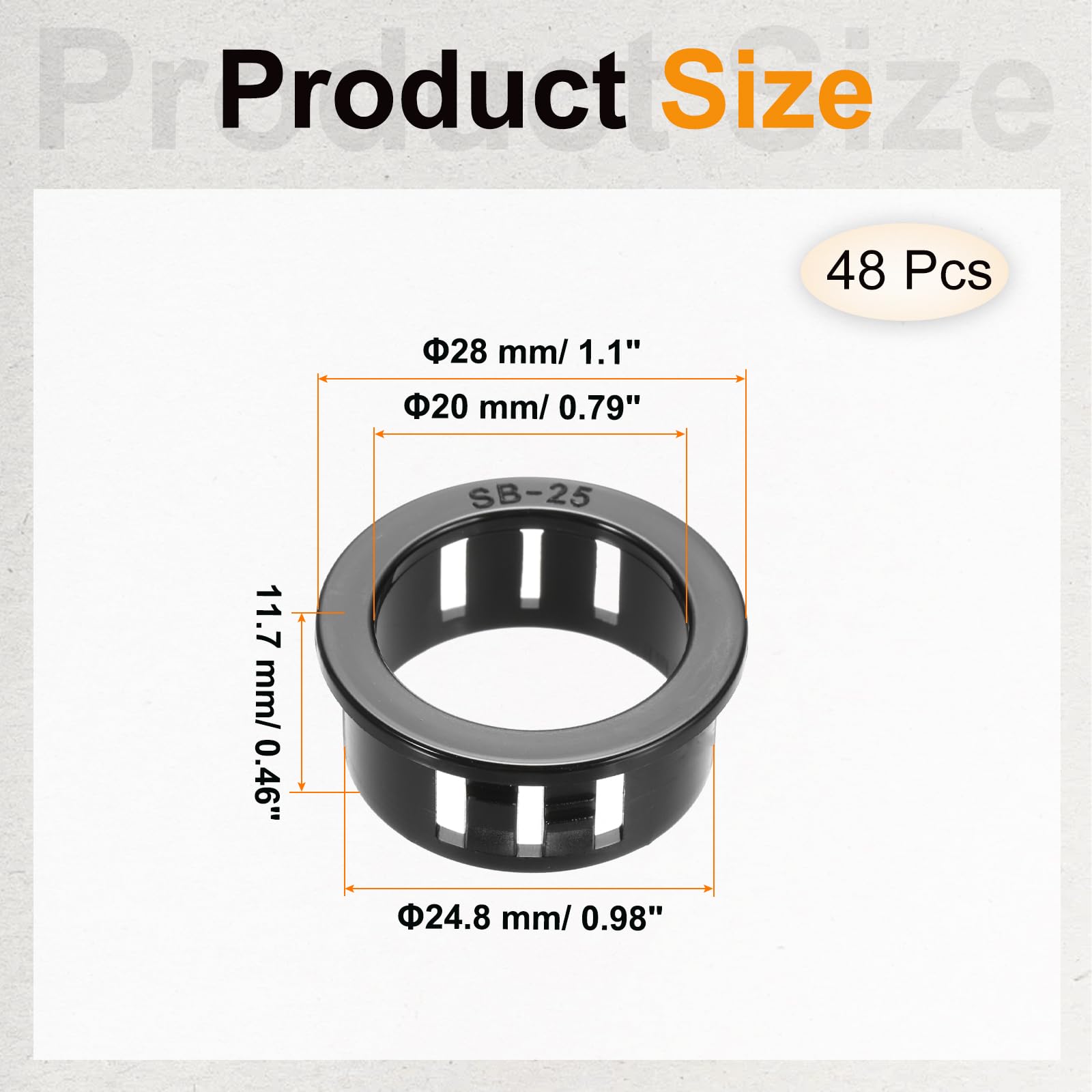 PATIKIL 48pcs Wire Grommet - Image 2