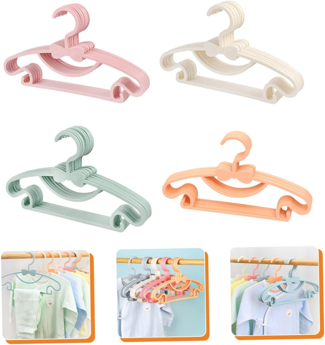 100pcs Clothes Hangers Plastic Hangers Thickened Laundry for Boys and Nursery Closet Storage Random Color
