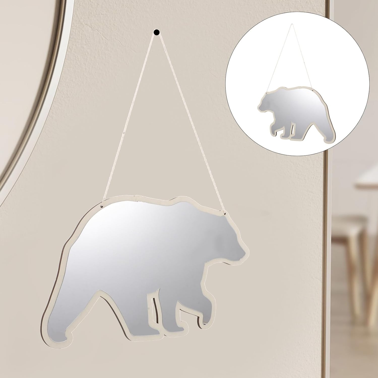 Portable Boys and Girls Mirror Cute Acrylic Vanity for Girls Bed Room Decor Boys and Makeup Mirror
