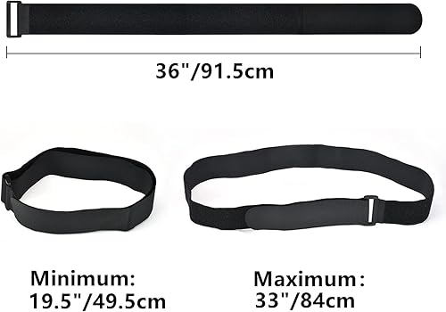 Miniatura 9 de 2 bridas de gancho y bucle de 60 pulgadas, paquete de 6 correas adhesivas de sujeción ajustable resistente con hebilla de anillo en D de plástico,