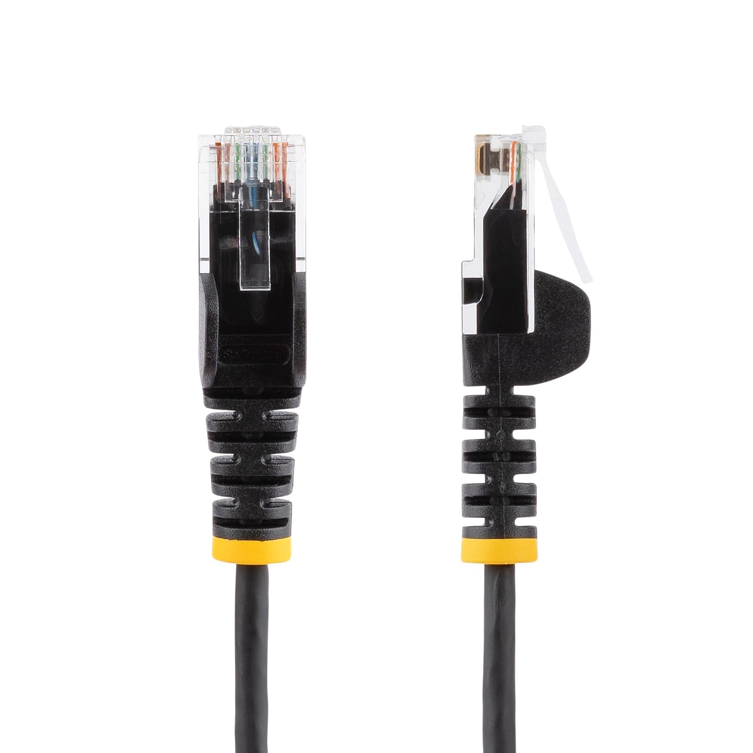 StarTech 2ft Black Slim CAT6 Cable, 10 Pack, Snagless RJ45, LSZH, 28AWG Pure Bare Copper, Slim Network Patch Cable/Cord