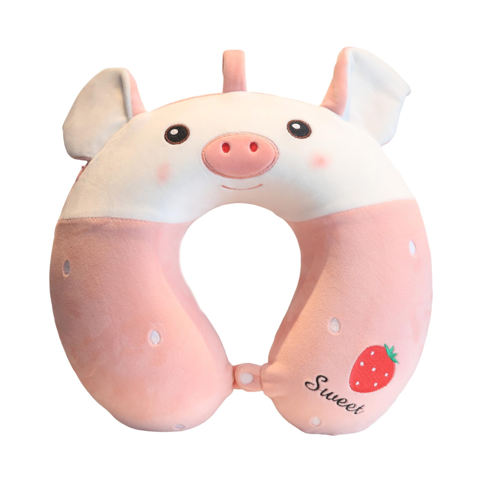 YROHGKPN Cartoon Animal Neck Pillow U Shape Memory Foam Removable Covering for Car Airplanes Comfort Animal Pillow