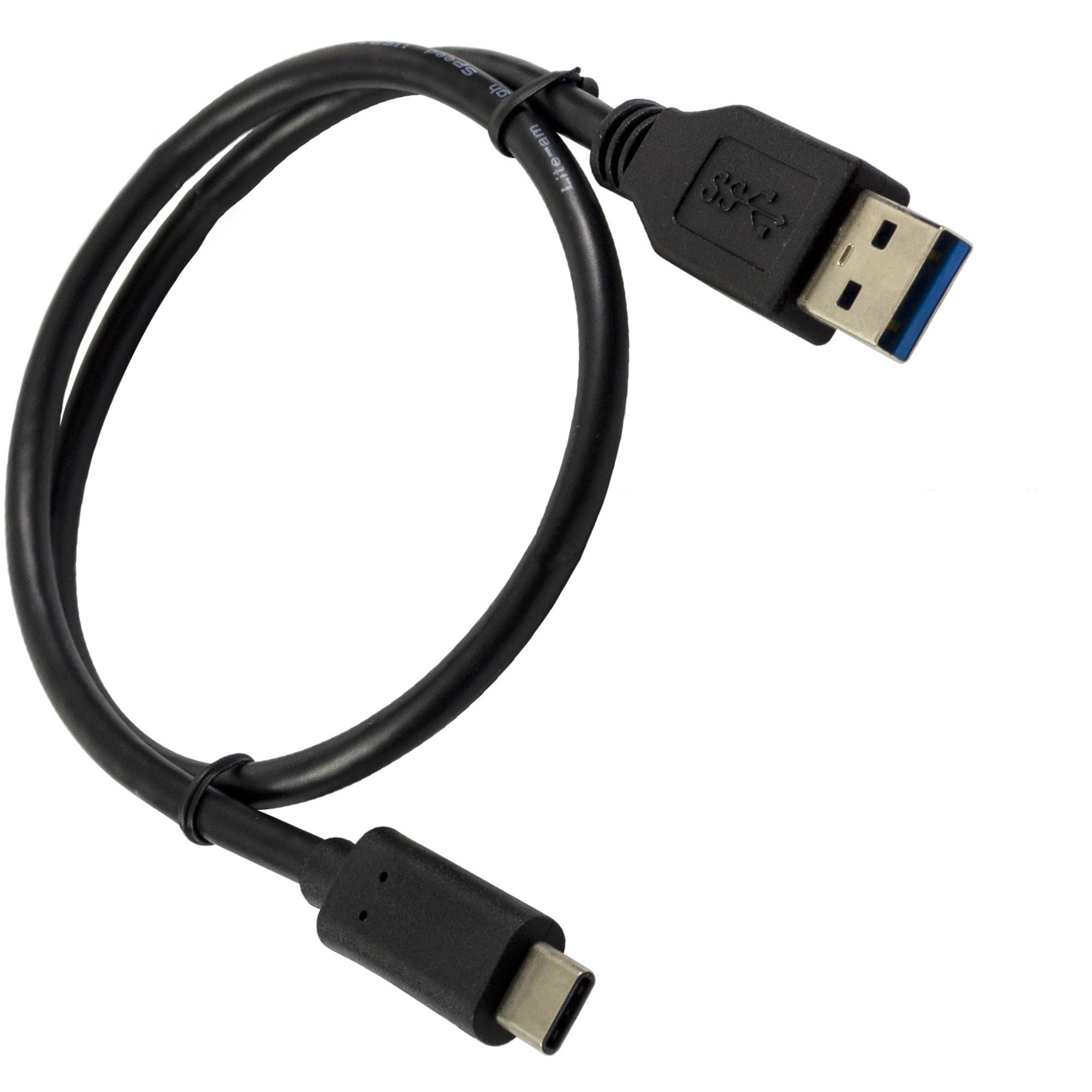 1m USB A to USB C Fast Charging Black Cable Charge & Data Sync Lead For BYRD BLUE Wireless Headphones