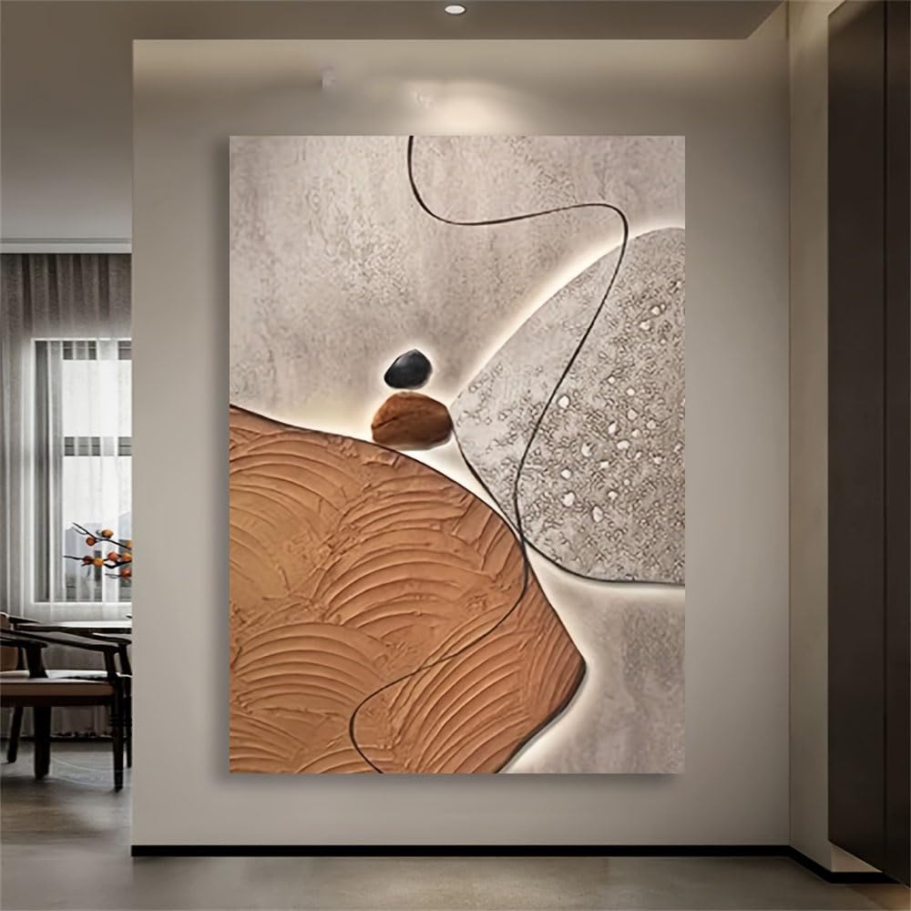 awitufhgp Modern Art Piece Featuring Color Blocks, Minimalist Boho Modern Paintings, for Living Room, Bedroom, Office, Hallway(35x45cm/14x22in(WxH)/No frame)