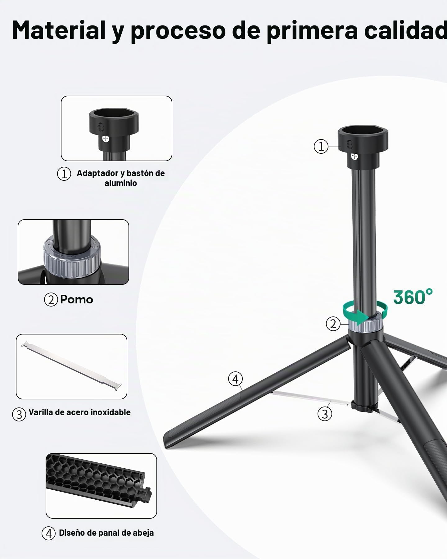 Trípode Portátil para Mini Antena Satelital, Compatible con Starlink Mini, Soporte de Montaje de Aluminio Plegable para Camping, Viajes y Autocaravanas