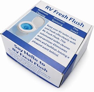 RV automatically mixes cleaner with every flush, keeping your camper or marine toilet fresh, sanitary, and odor-free—Installs in minutes and works with standard RV toilet water inlets.