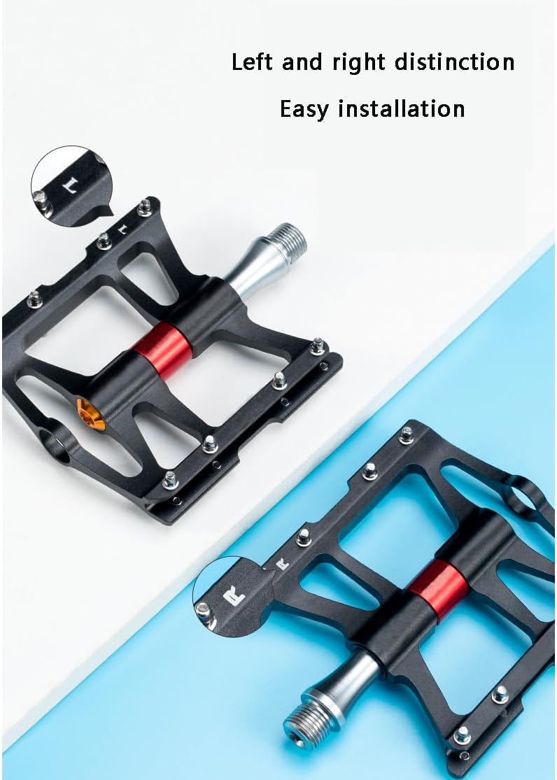 2 Pcs Bike Pedals for Specialized Sirrus Elite, Non-Slip, Wear-Resistant, Wide Flat Pedals, Anti-Skid Pins, Easy to Install, for Commuter, Mountain, Touring Bikes