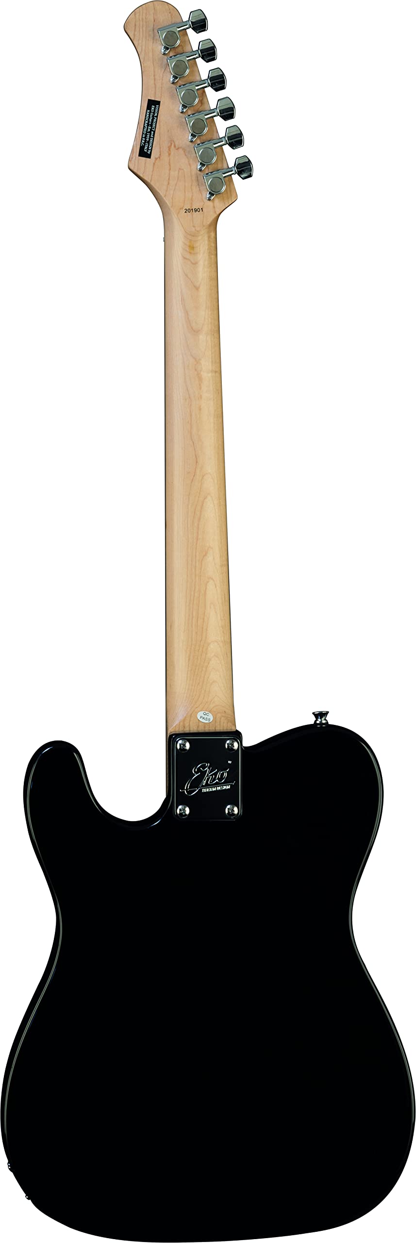 Eko VT-380 BLACK, Chitarra Elettrica Forma TELE, Colore Nero e Bianco