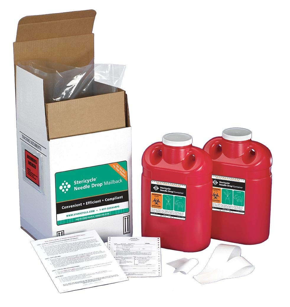 Amazon.com: Stericycle Sharps Mailback System, 2 Gal, Screw Lid - 2G2V4 ...