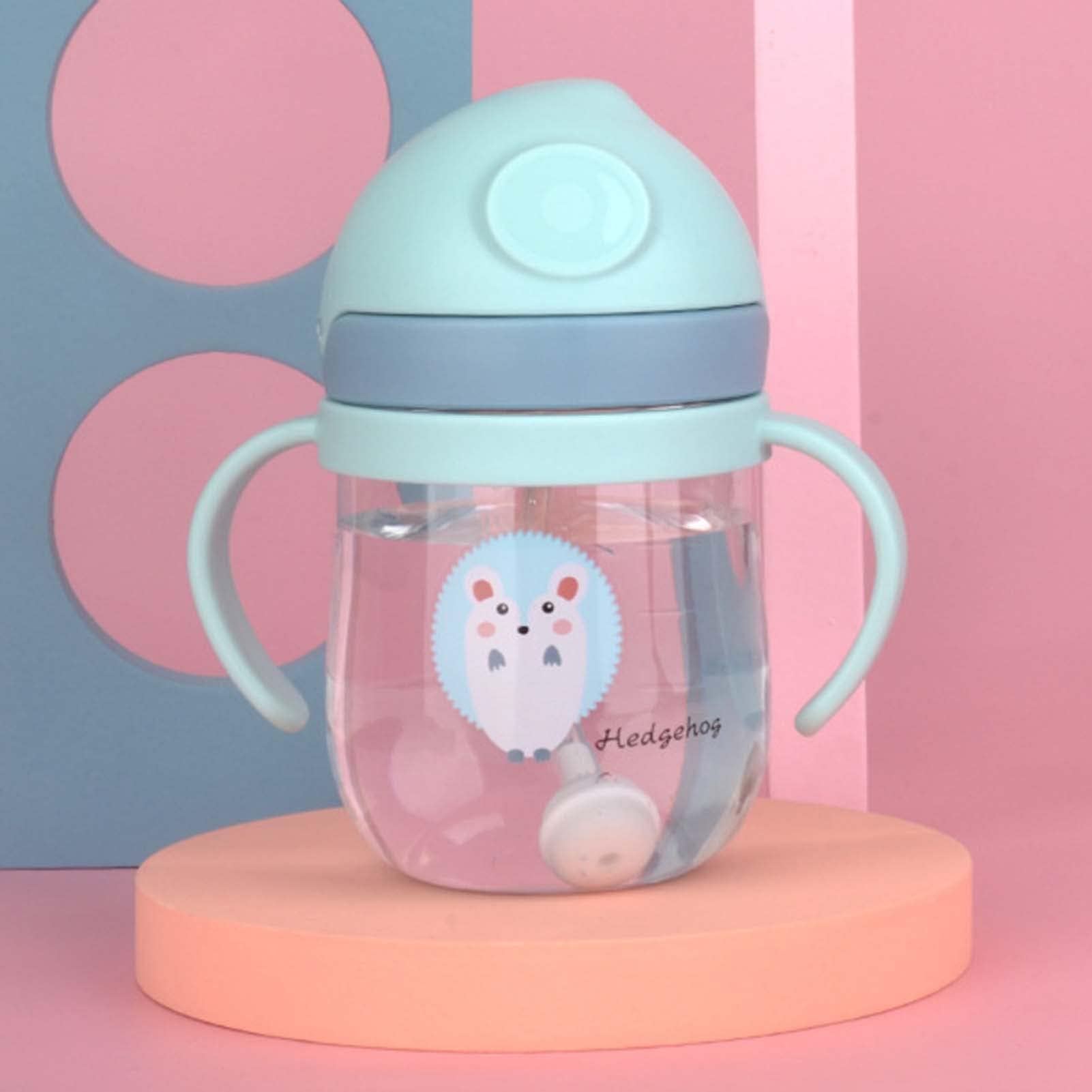 Tazza Con Cannuccia Per Bambini 6+ Mesi - Anti-Perda, Con Manici, 260 Ml | Senza BPA, Viola