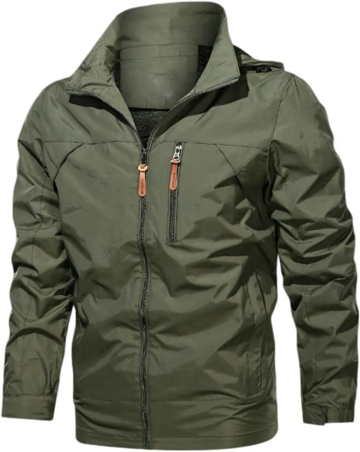 Men’s Spring Autumn Lightweight Hooded Jacket Outdoor Loose Breathable Casual Outerwear