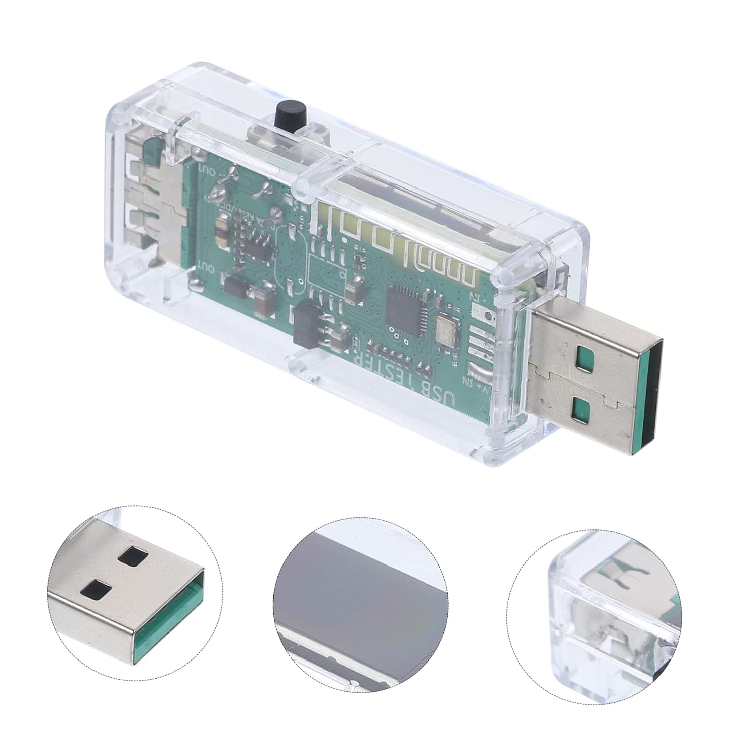ORFOFE USB Power and Voltage Tester Multifunctional LCD Display for Phone Laptop Power Bank Voltage Temperature Measurement Tool