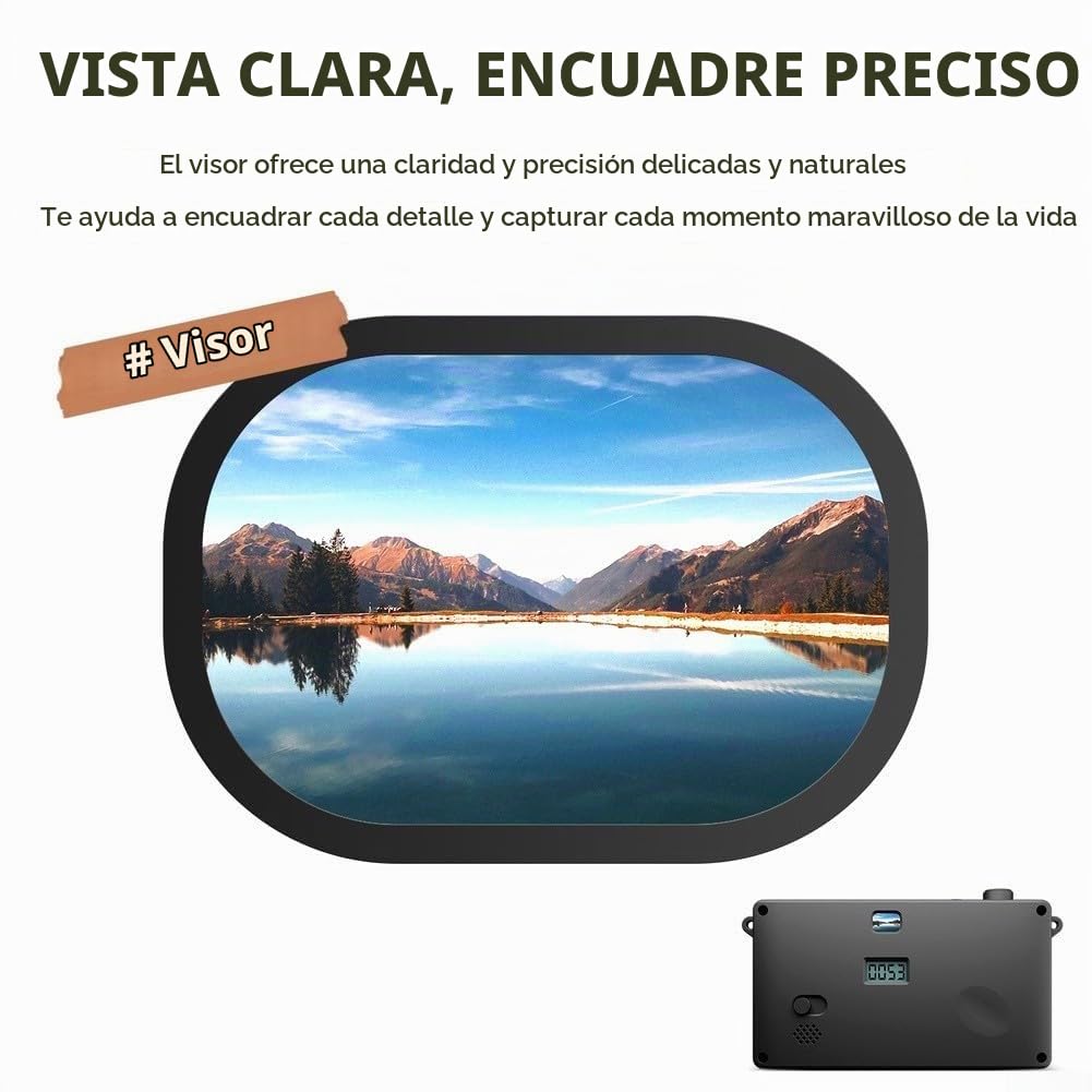 Cámara digital vintage – Cámara digital retro de 12 MP sin pantalla vintage cámara compacta para principiantes (naranja)