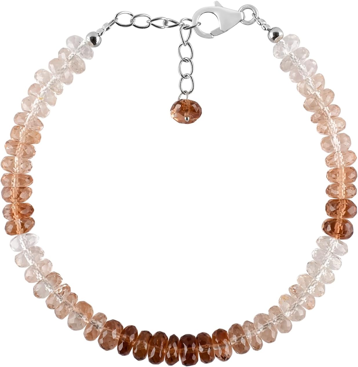 InfinityGemsArt Imperial Topaz Bracelets For Women Natural Shaded November Birthstone Healing Crystal Stones 925 Sterling Silver Chain 8 inch - Image 4