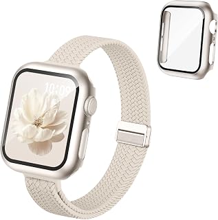 Knossen Slim Band and Case Compatible with Apple Watch Bands for Women 42mm