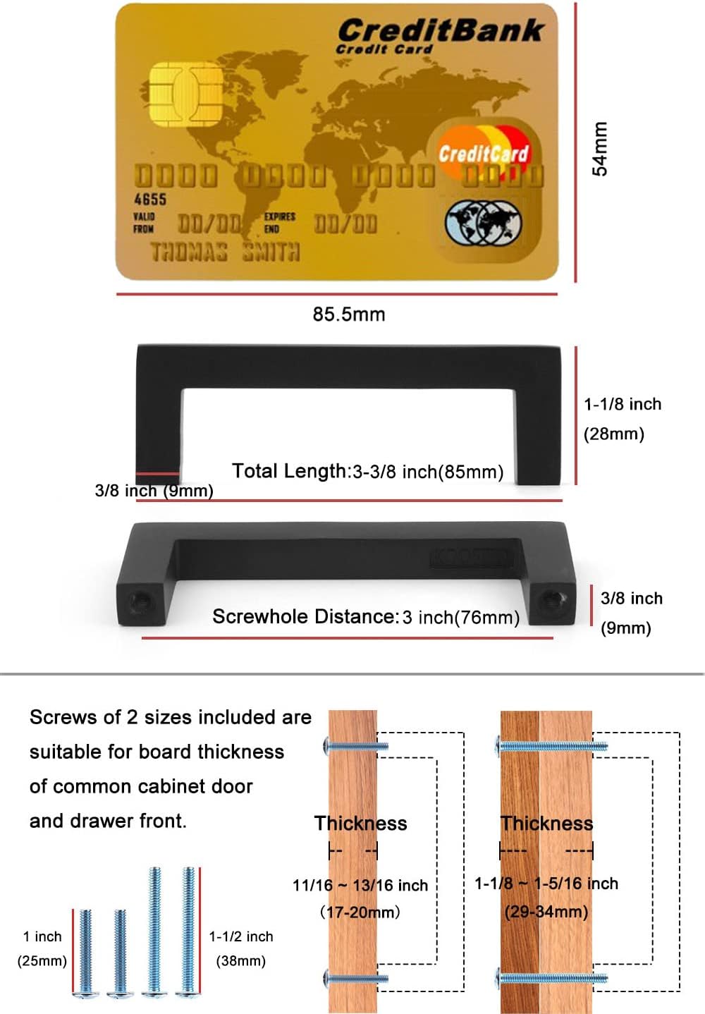 KOOFIZO Solid Square Bronze Kitchen Cabinet Handles Oil Rubbed Bronze Cabinet Pulls, 10 Pack 5 Inch Bronze Hardware for Kitchen Cabinets Drawers Dresser Cupboard Bedroom Bathroom