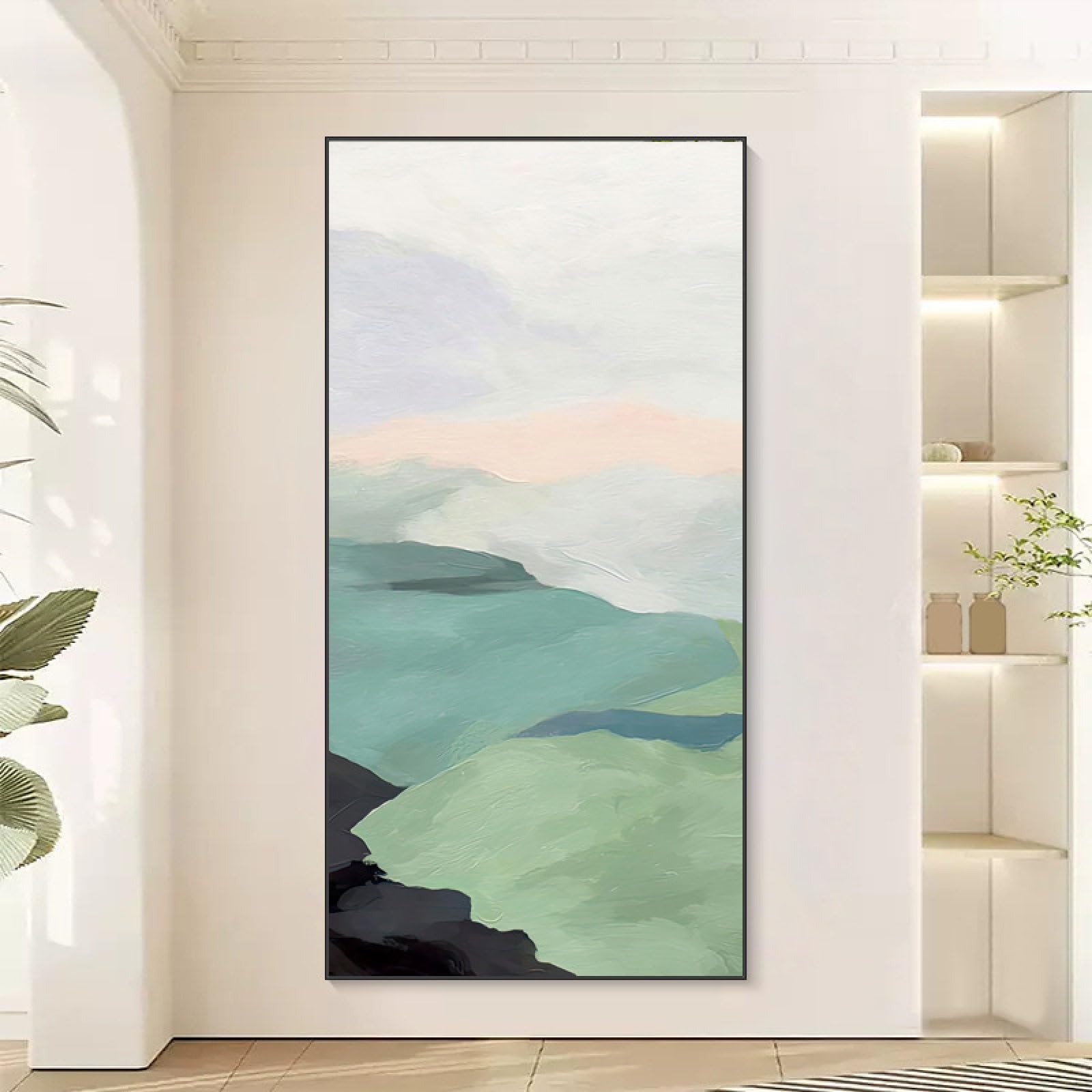 Peinture à l'huile de montagne sur toile pour sublimer le mur de votre salon