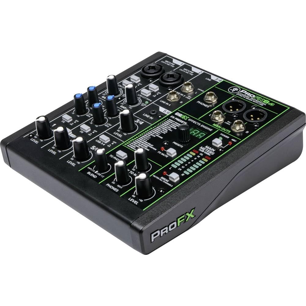 Mackie Profxv3 Series, 6-Channel Professional Effects Stage Mixer With USB, Onyx Mic Preamps And Gigfx Effects Engine - (Profx6V3), Black-image-16