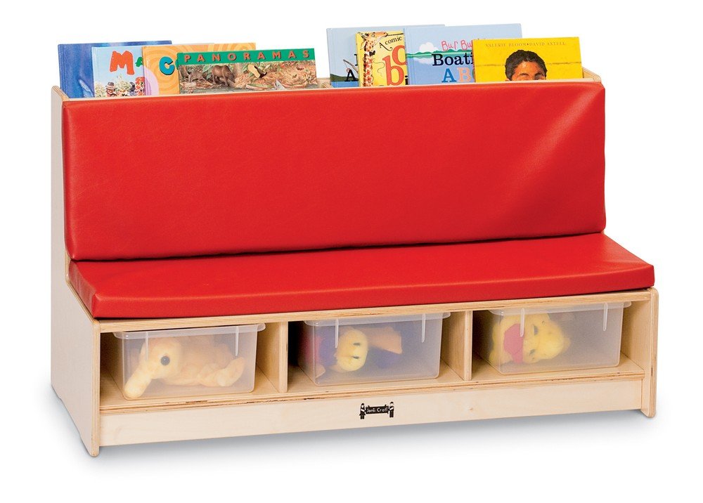 Jonti-Craft 37480JC Literacy Couch, Red