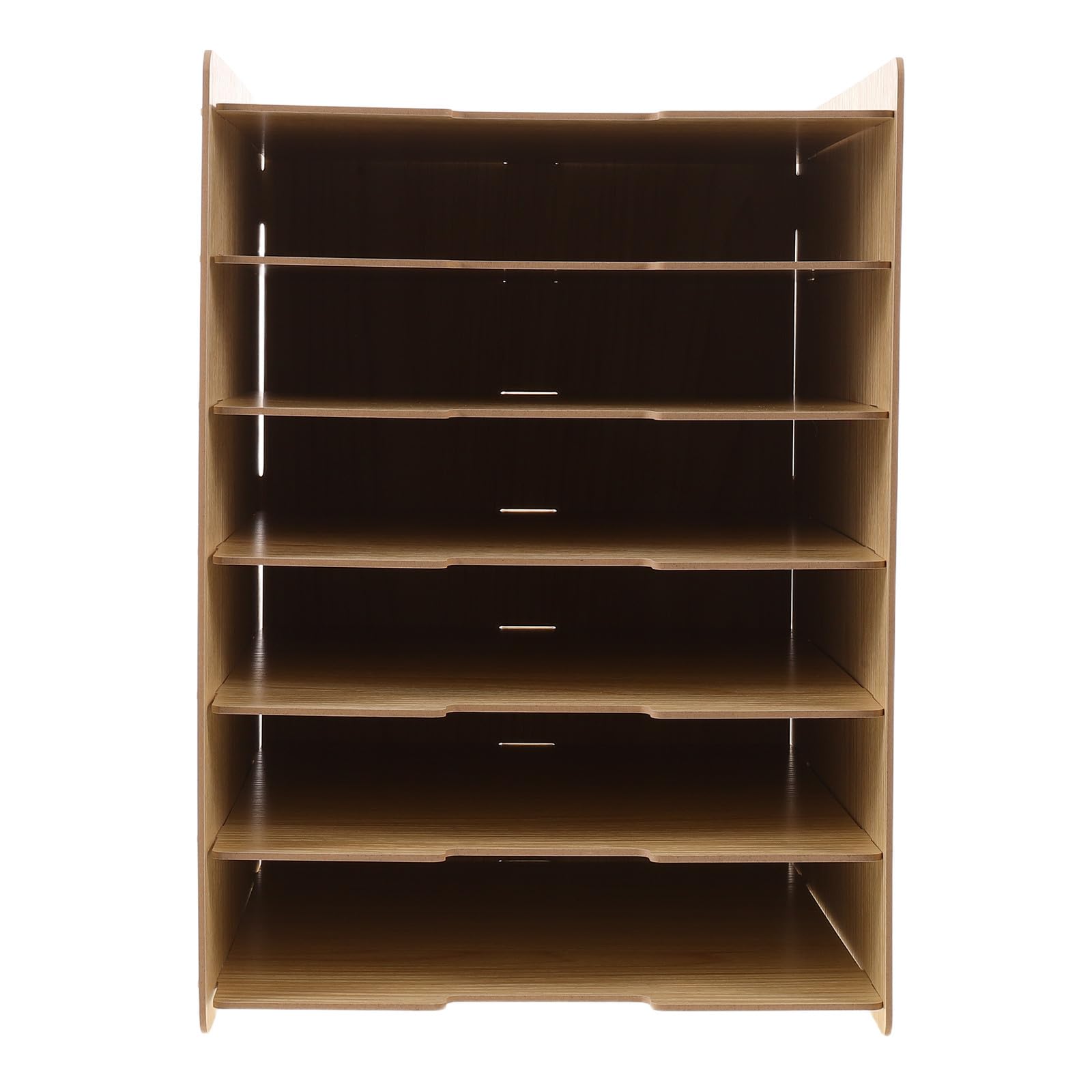 Organizador de Archivos de Madera Khaki de 7 Niveles para Escritorio