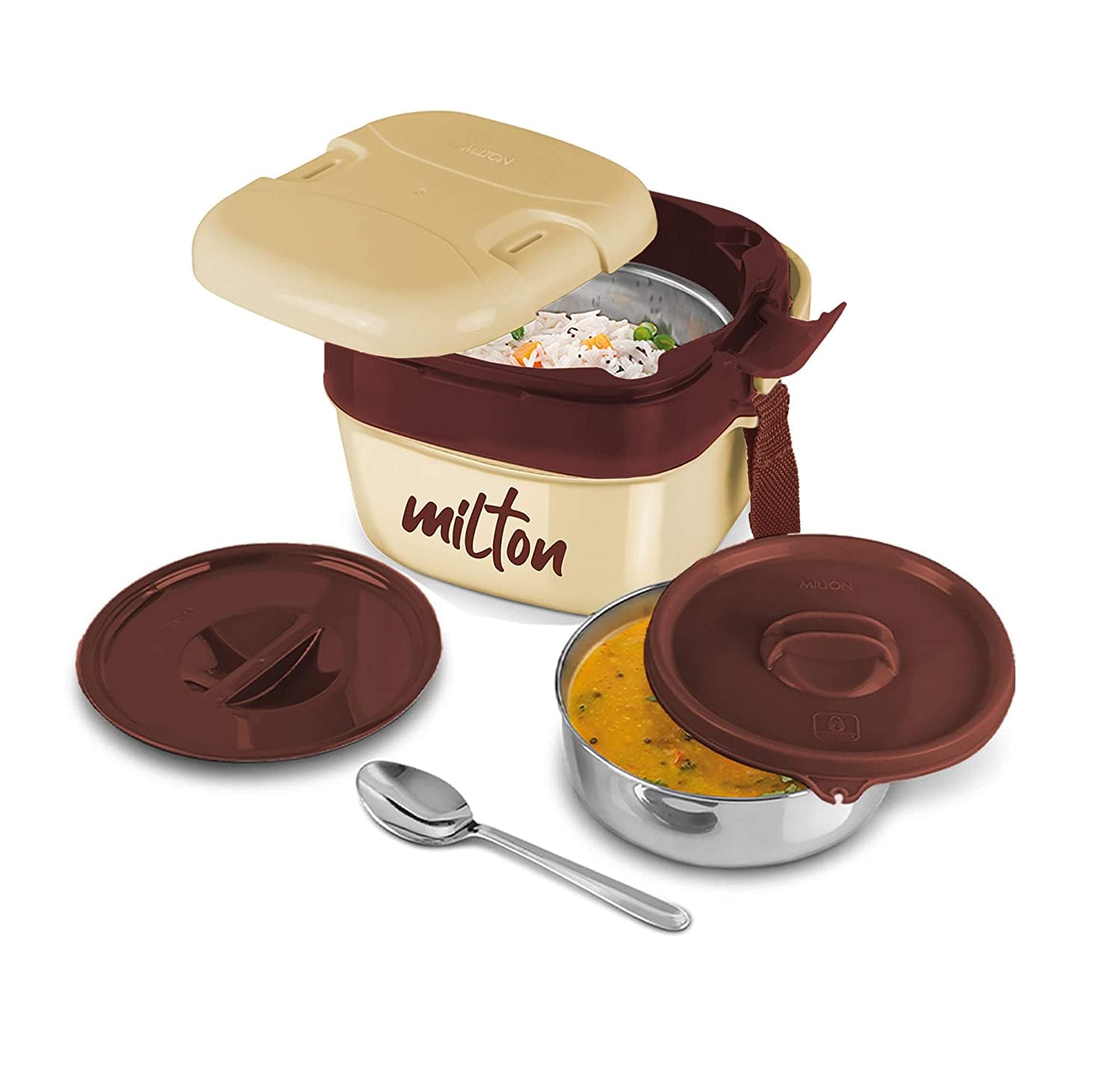 Milton Cubic Big Tiffin Box, Assorted Color, 1100 ml