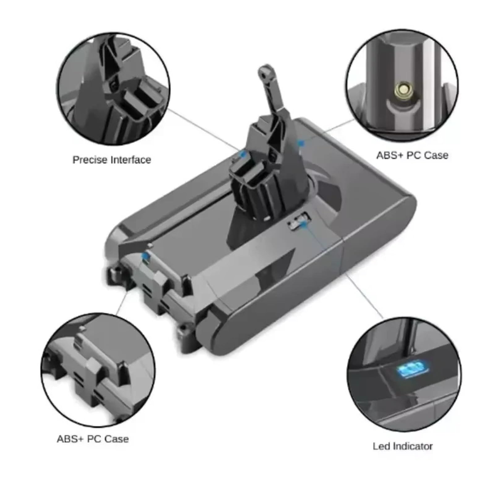 Kompatibel Mit Dyson V8 12800 MAh Staubsauger-Akku