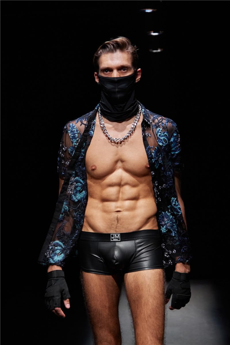 JOCKMAIL Mens Boxer Briefs Men's Underwear Liquid Metallic Hot Body Boxer Swimsuit for Stage Performance and Party Wear - Image 6