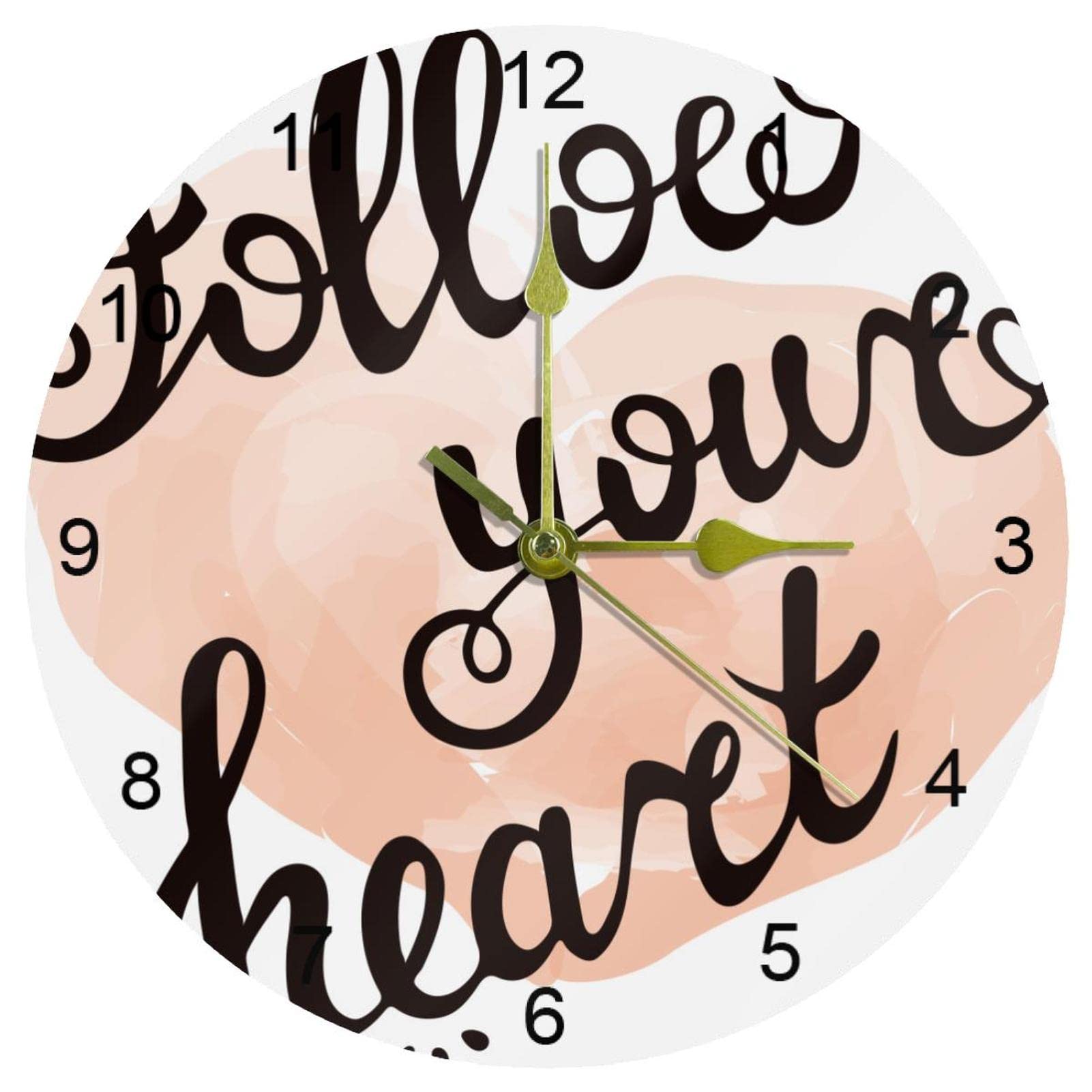 Horloge murale silencieuse de 25,4 cm idéale pour décorer le salon
