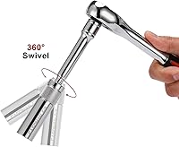 Vista 6 de CASOMAN Juego de 6 piezas de llaves de bujía magnéticas giratorias de 3/8 de pulgada, incluye vaso de 9/16 pulgadas, 5/8 pulgadas, 13/16 pulgadas