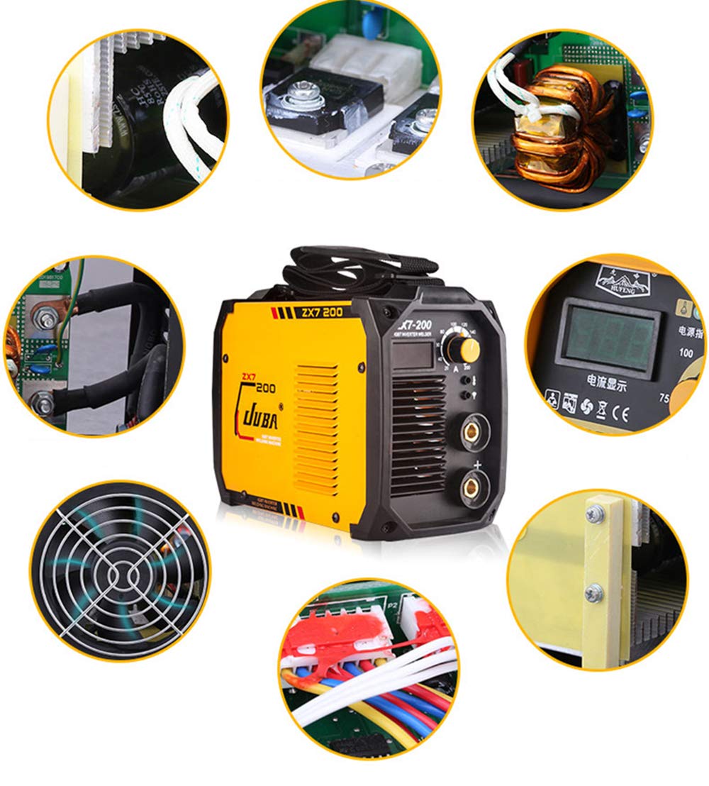 Hanchen - Saldatrice elettrica 10-200A IGBT, DC, inverter MMA, saldatore ARC, 170 V - 260 V, display digitale, portatile, certificato CE