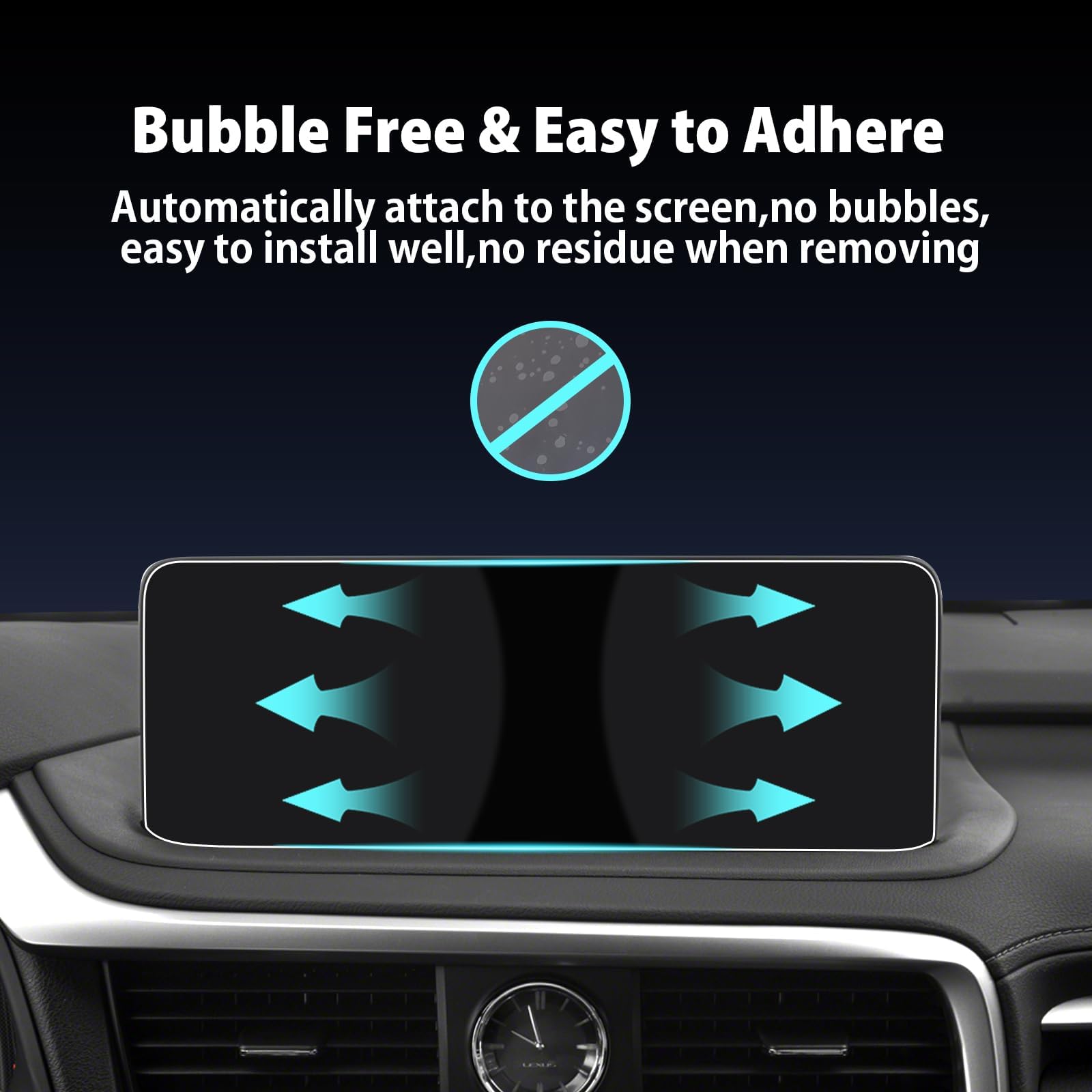 Glass Screen Protector for 2019 2020 L*exus RX 300 350 450 12.3 Inch Interior Accessories Infotainment Display Screen Protector Foils Tempered Glass 9H Anti-Scratch Navigation Center Control Touchscreen Protective Film